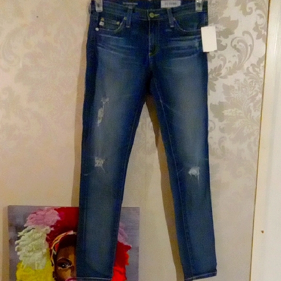 Ag Adriano Goldschmied Denim - AG Adriano Goldschmied Medium Blue Ankle Jeans